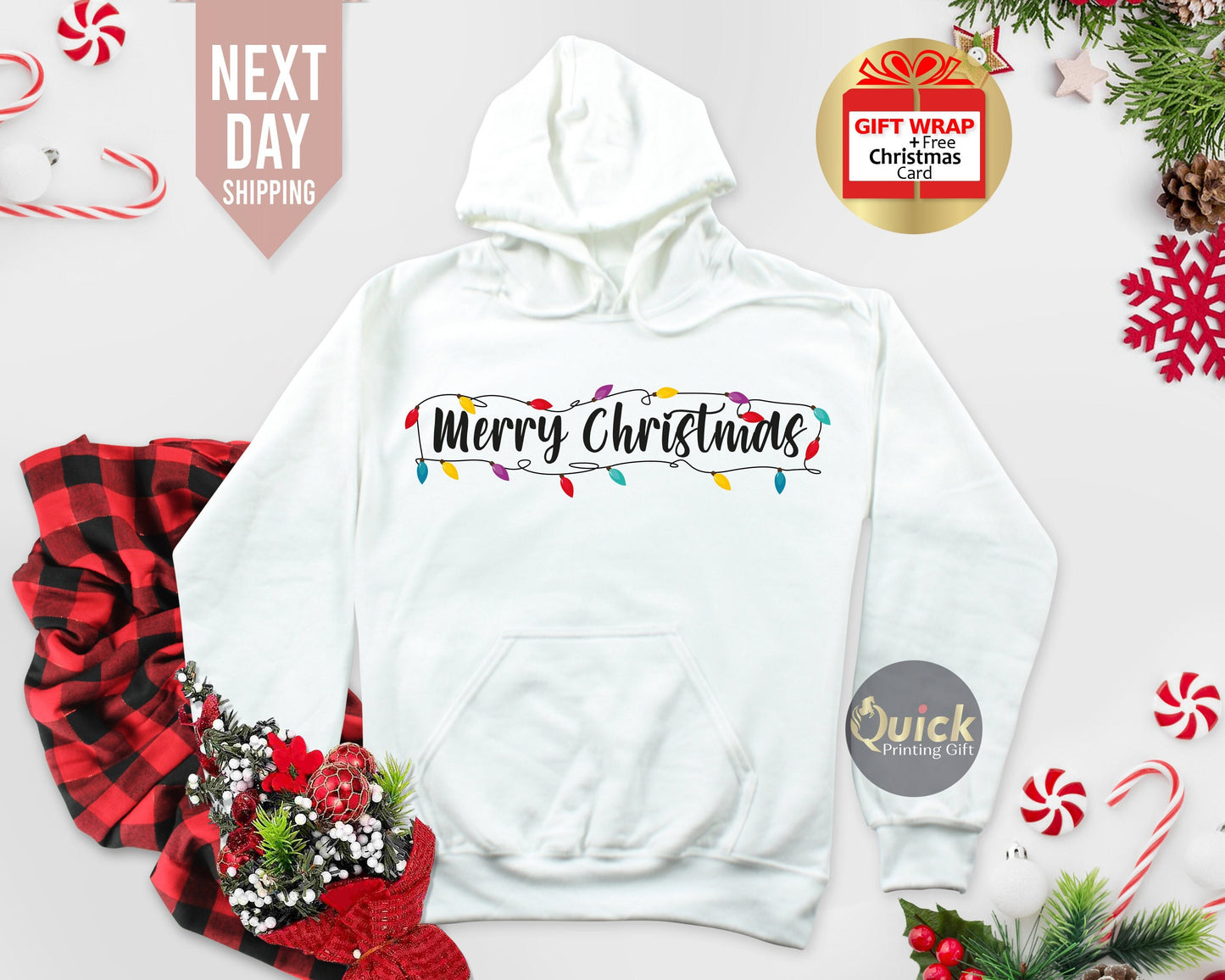 Merry Christmas Hoodie: Matching Family Christmas Jumper