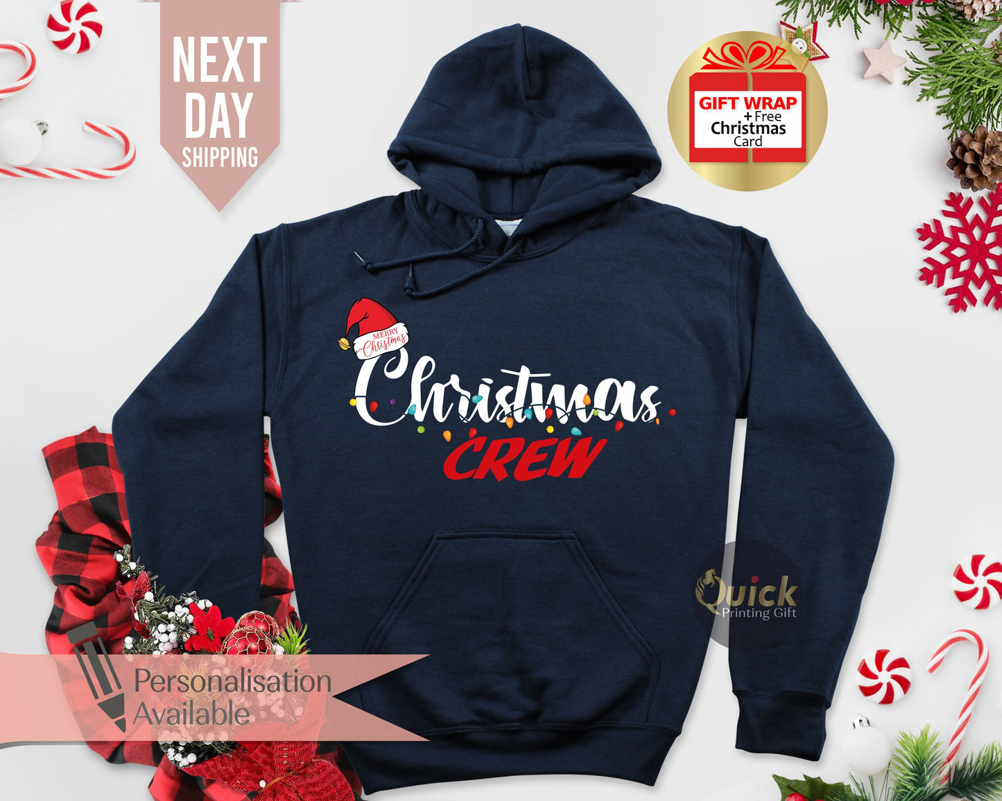Christmas Crew Sweatshirt, Christmas Hoodies for Women Men, Christmas Squad Jumper, Family Christmas Jumper, Christmas Gift for Cousins