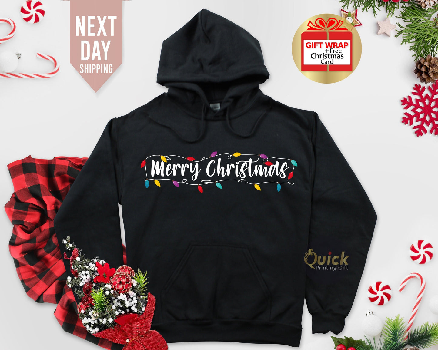 Merry Christmas Hoodie: Matching Family Christmas Jumper