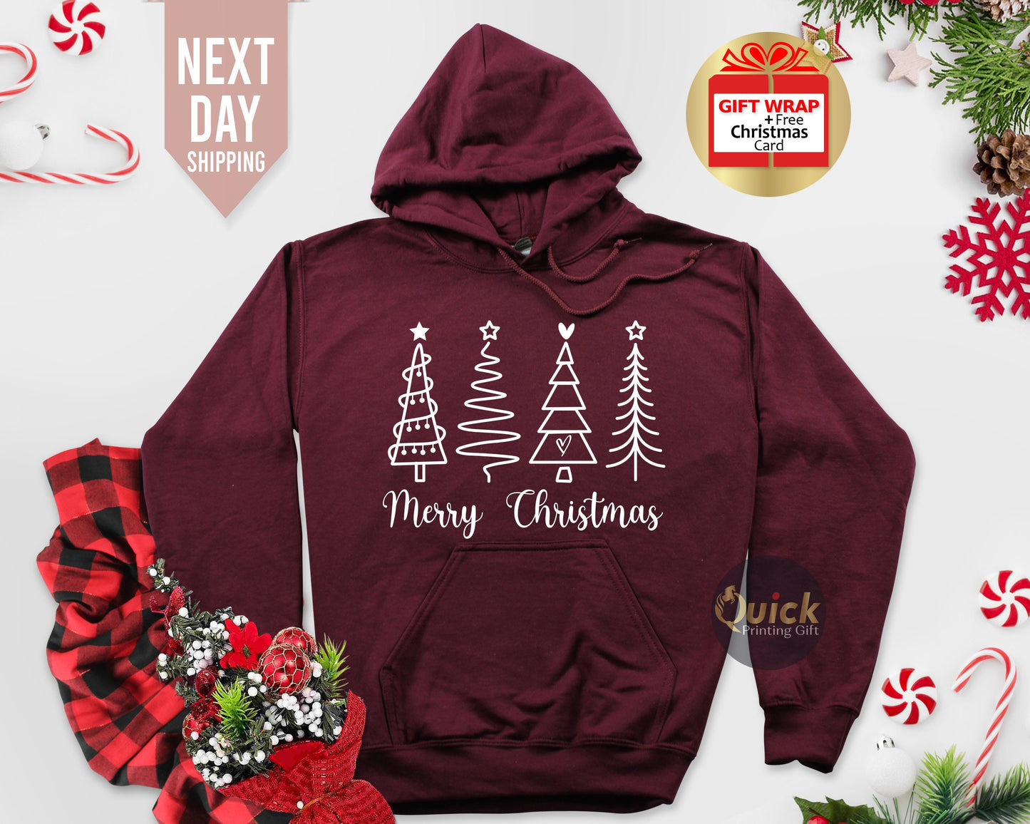 Christmas Tree Hoodie: Matching Family Christmas Sweatshirt