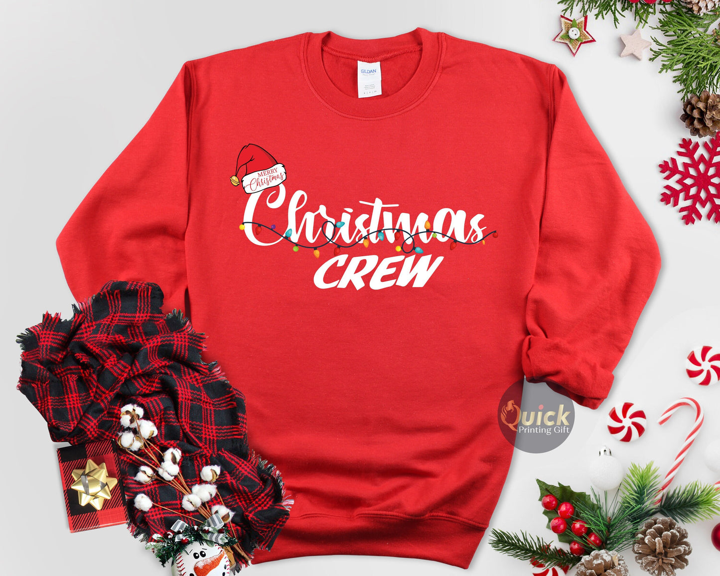 Christmas Crew Sweatshirt: Matching Family Holiday Jumper