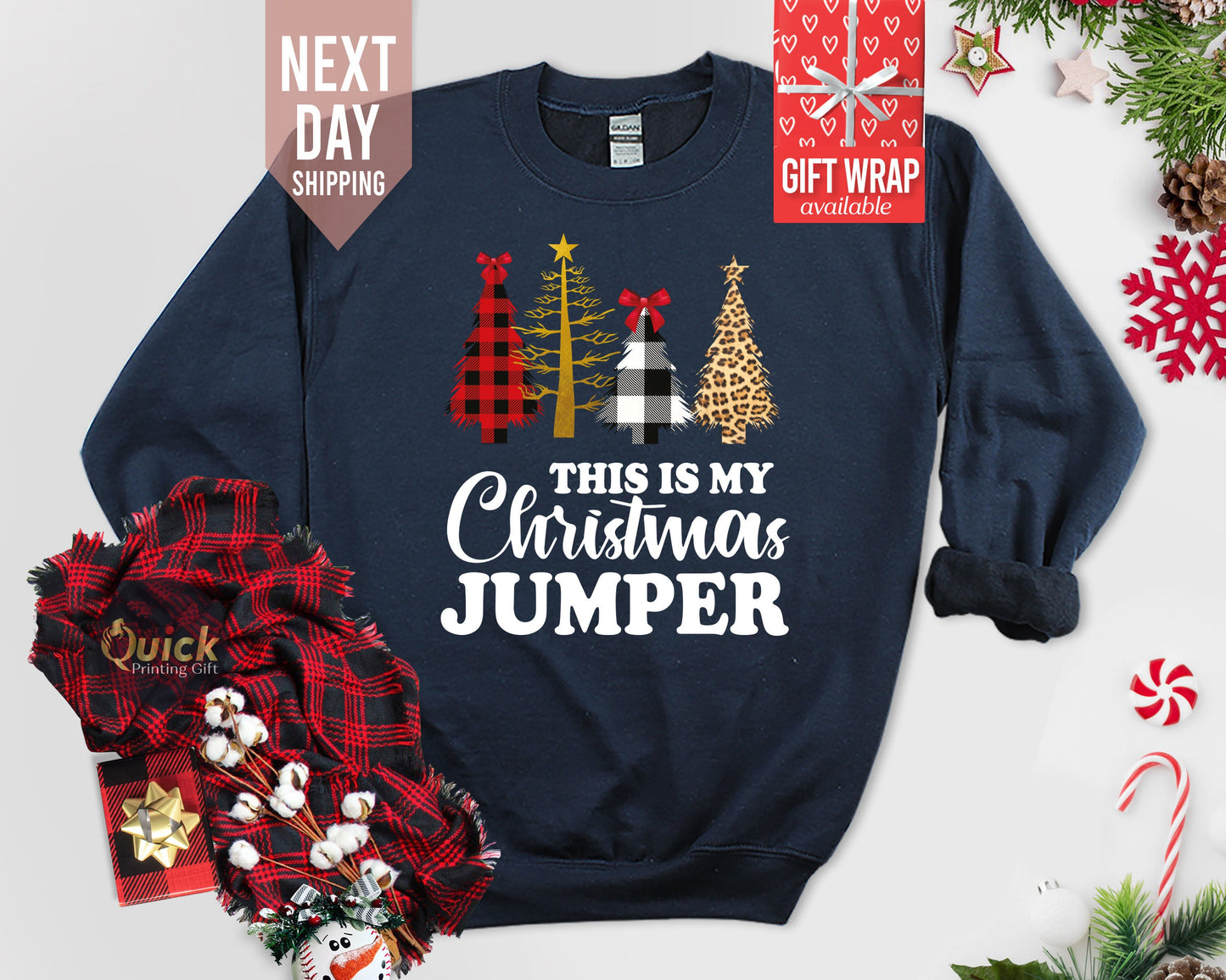 Funny Christmas Tree Sweatshirt: Unisex Holiday Jumper