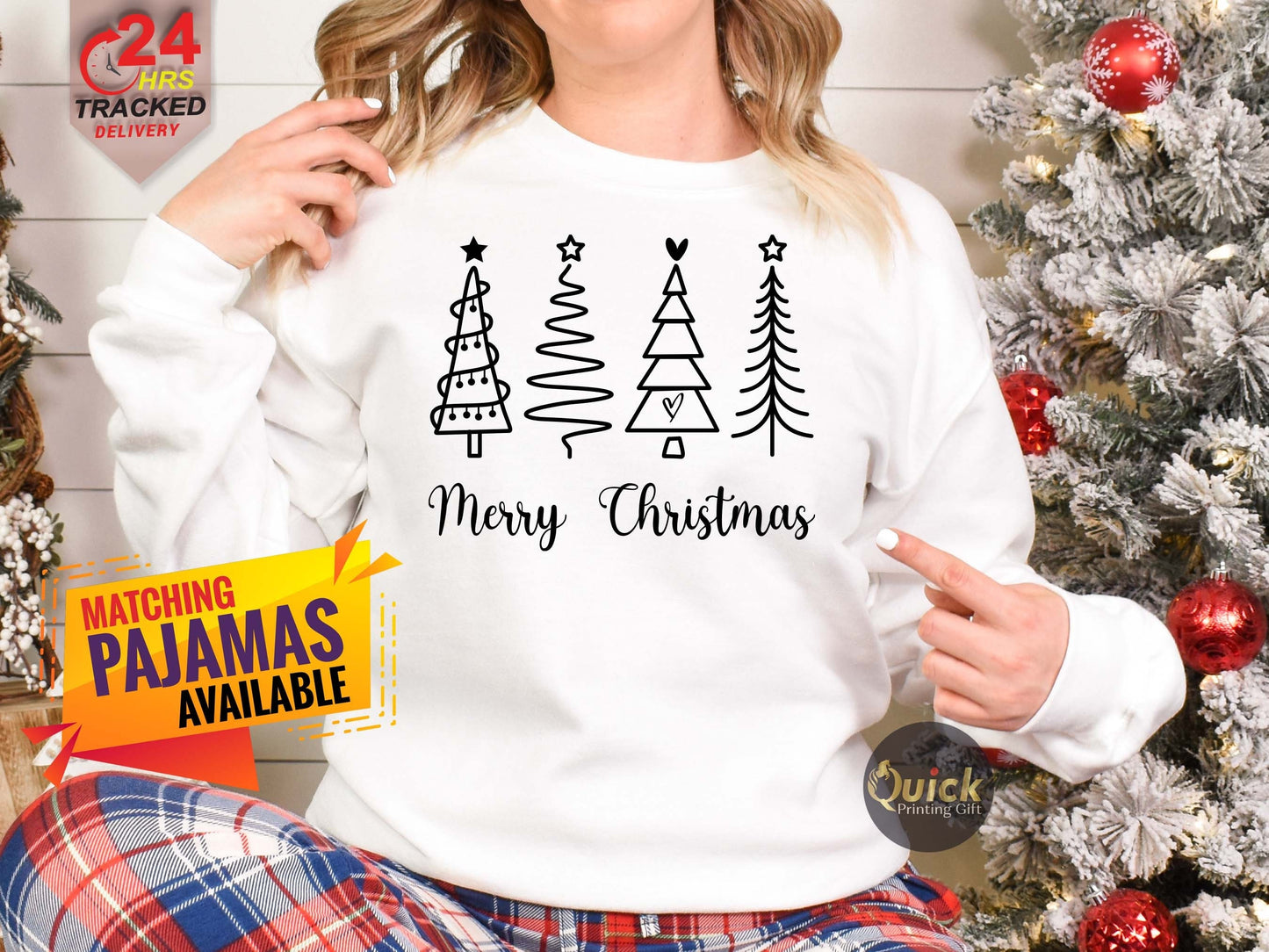 Christmas Tree Sweatshirt: Merry Holiday Jumper
