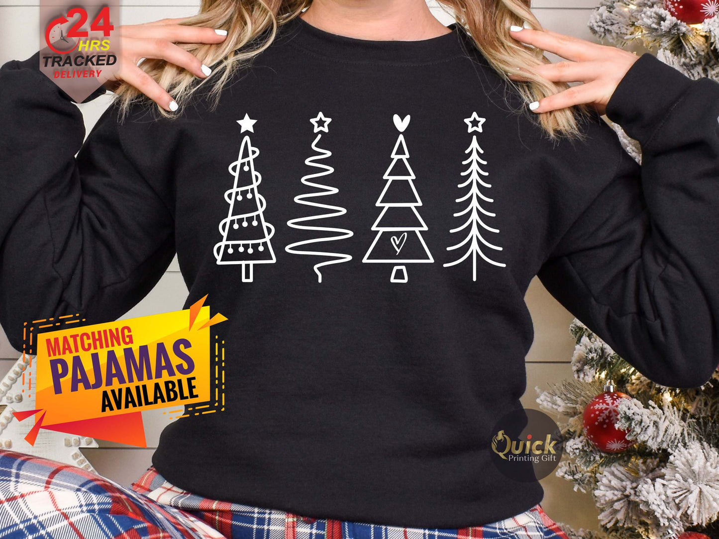 Christmas Tree Sweatshirt: Family Holiday Jumper