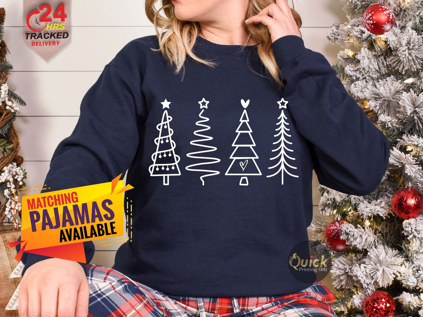 Christmas Tree Sweatshirt: Family Holiday Jumper
