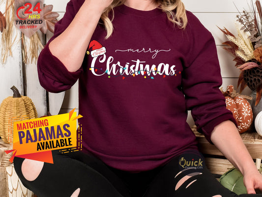Merry Christmas Sweatshirt: Holiday Jumper for Women and Men