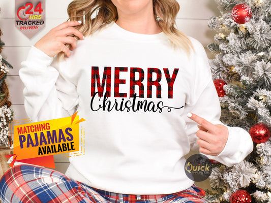 Merry Christmas Sweatshirt: Matching Family Holiday Jumper