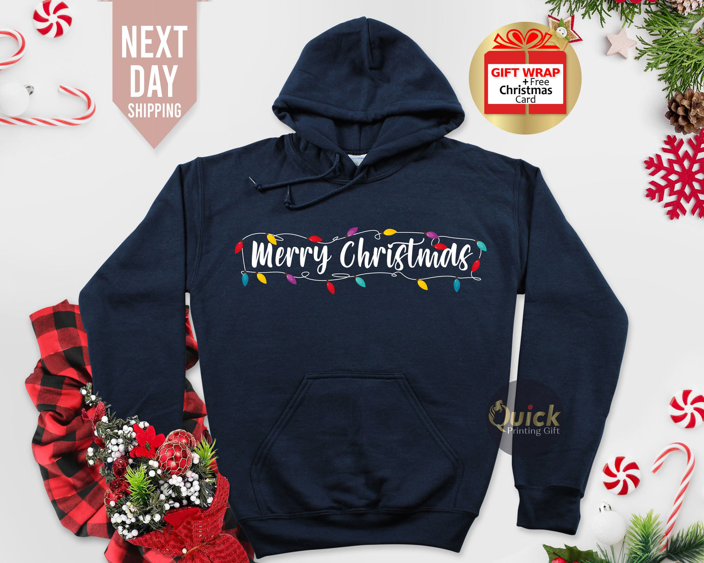 Merry Christmas Hoodie: Matching Family Christmas Jumper