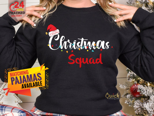 Christmas Family Squad Sweatshirt, Matching Christmas Family Shirt, Holiday Gift, Christmas Family Matching Pyjamas, Christmas Sweater