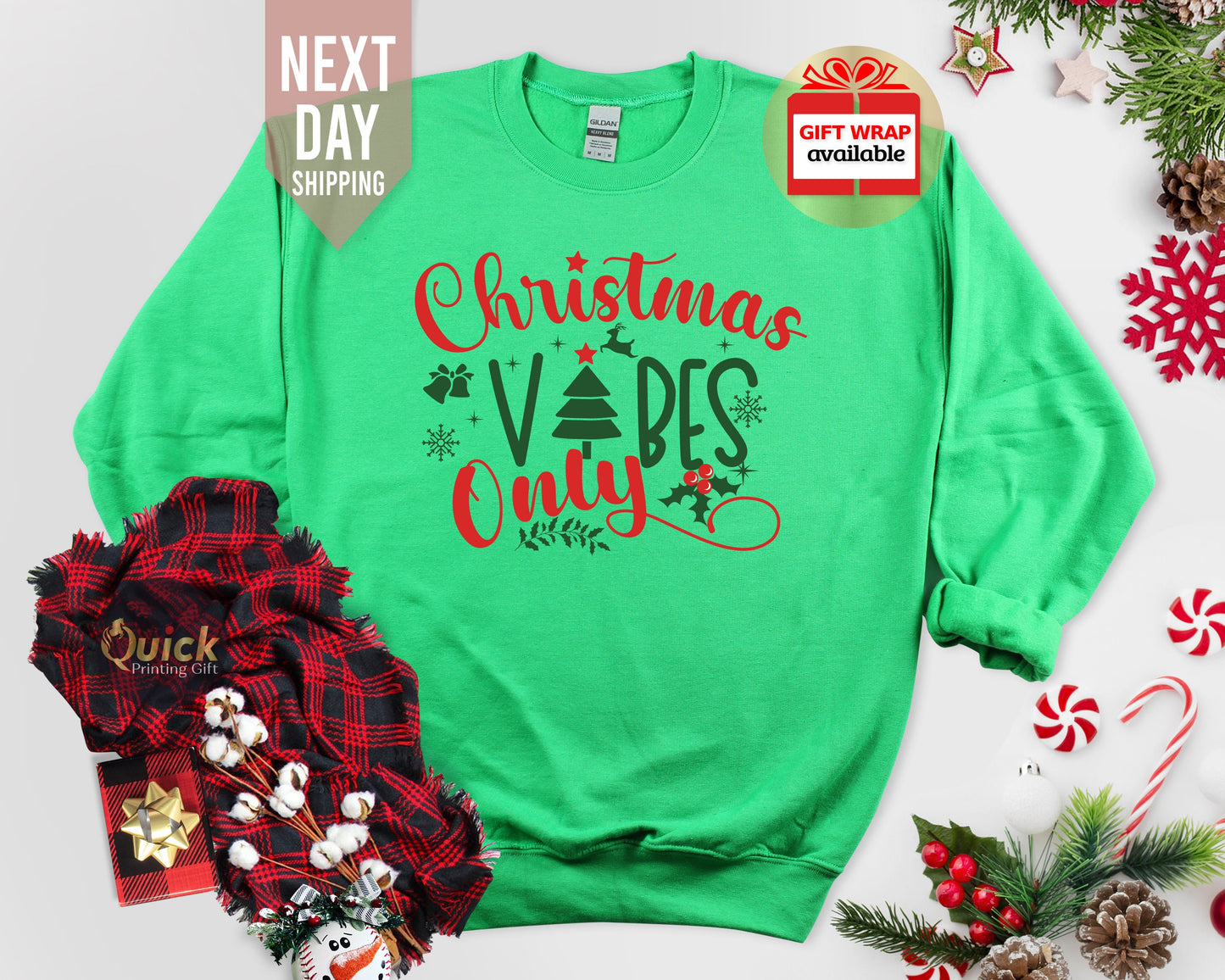 Christmas Vibes Sweatshirt: Holiday Family Jumper