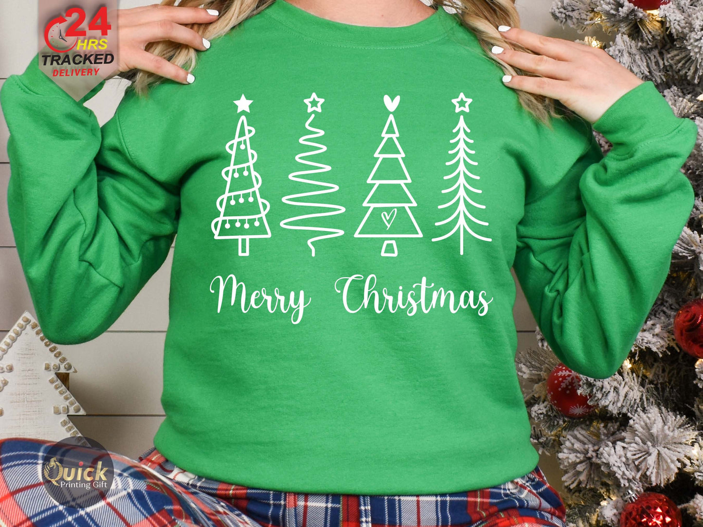 Christmas Tree Sweatshirt: Merry Holiday Jumper