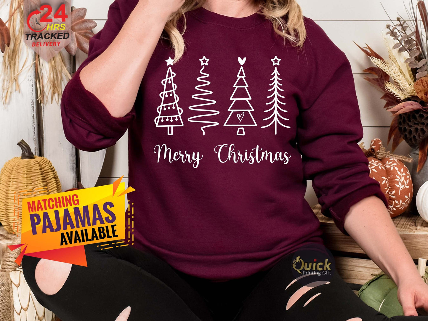 Christmas Tree Sweatshirt: Merry Holiday Jumper
