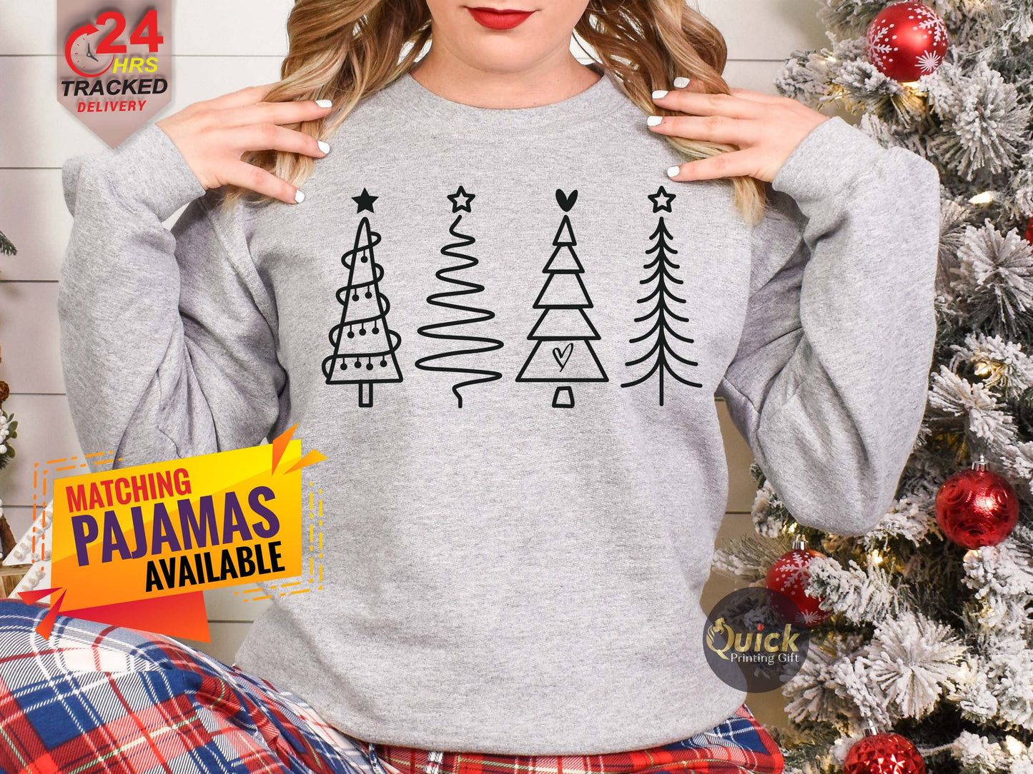 Christmas Tree Sweatshirt: Family Holiday Jumper