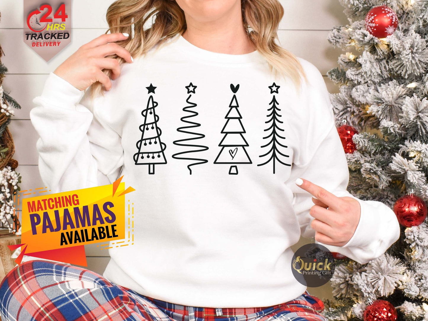 Christmas Tree Sweatshirt: Family Holiday Jumper