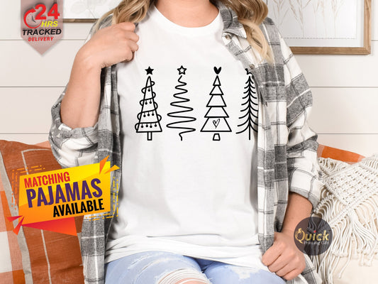 Matching Christmas Tree Tshirt UK, Christmas Tree Tshirt, Cute Christmas Shirt, Holiday Shirt, Women's Christmas Shirt, Christmas TREE