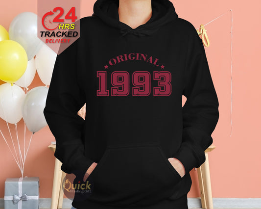 30th Birthday Hoodies for Women Men, 30th Birthday Gifts for Mum, Vintage 1993 Birthday Gift, 30th Birthday Gifts for her