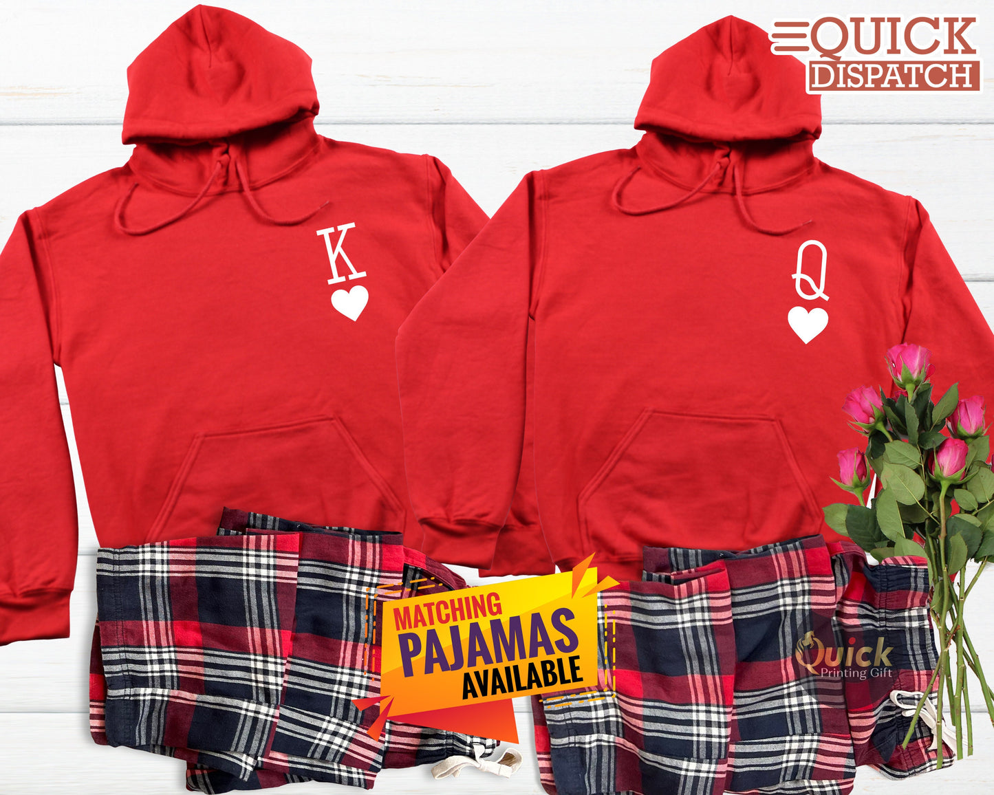 King of Spades and Queen of Hearts Sweatshirt, King And Queen Matching Couple Hoodie, Valentines Day Sweats, Anniversary Gifts Husband Wife