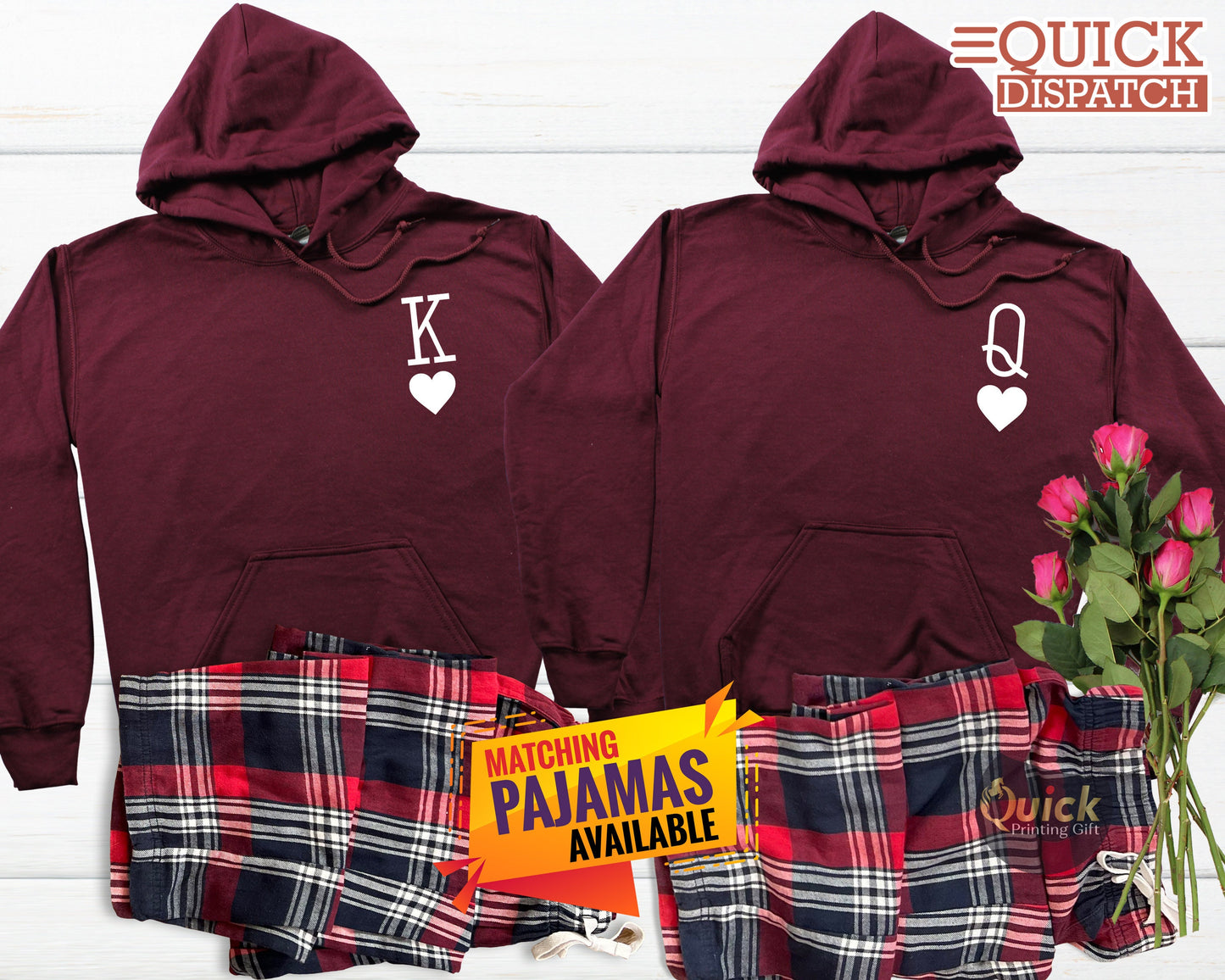 King of Spades and Queen of Hearts Sweatshirt, King And Queen Matching Couple Hoodie, Valentines Day Sweats, Anniversary Gifts Husband Wife