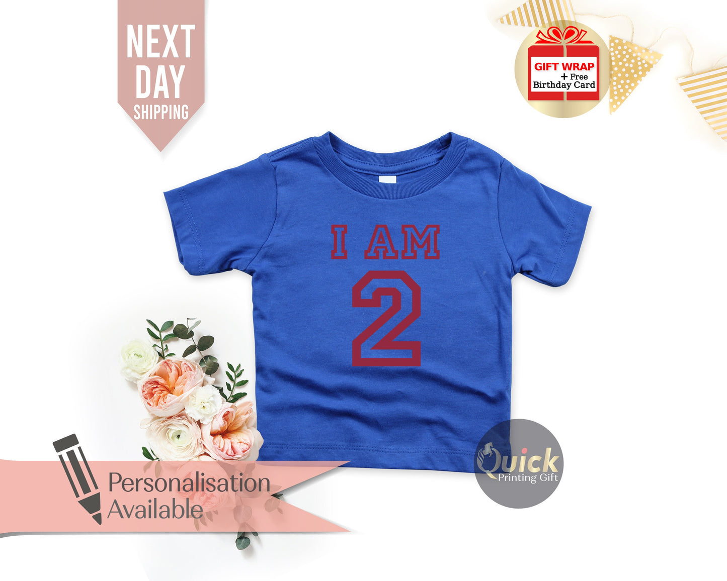 Personalized 2nd Birthday T-Shirt: Custom Kids Tee
