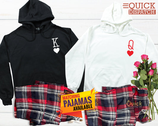 King of Spades and Queen of Hearts Sweatshirt, King And Queen Matching Couple Hoodie, Valentines Day Sweats, Anniversary Gifts Husband Wife