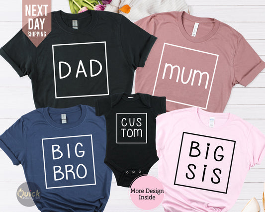 Personalized Family T-Shirts: Matching Mum, Daughter, Sibling Outfits