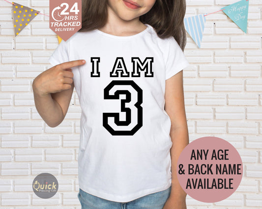 3rd Birthday Kids Shirt: Custom Name, Third Birthday Outfit