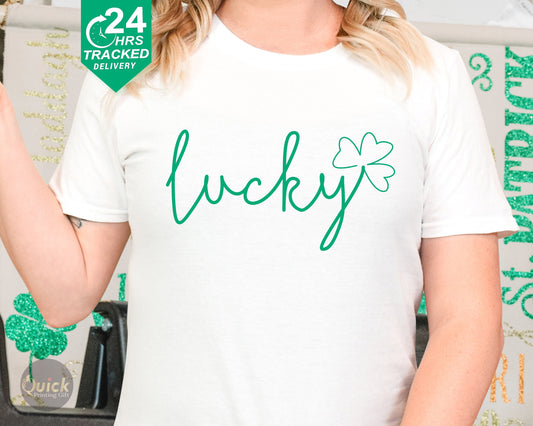 Lucky Shamrock T-Shirt: St Patricks Day Irish Shirt