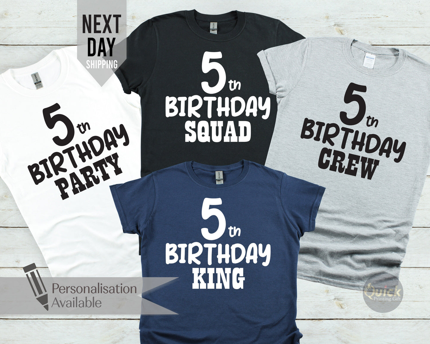 Personalized Kids Birthday T-Shirt: Custom Age & Name, Party Tee