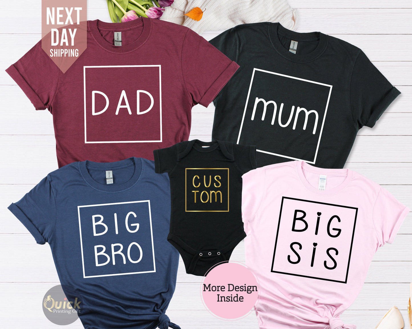 Matching Family Tshirts, Mothers Day Shirt 2026, Mum Daughter Matching Outfit, Big Brother Little Sister Shirt, Mothers Day Gift for Mum UK