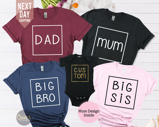 Matching Family Tshirts, Mothers Day Shirt 2026, Mum Daughter Matching Outfit, Big Brother Little Sister Shirt, Mothers Day Gift for Mum UK