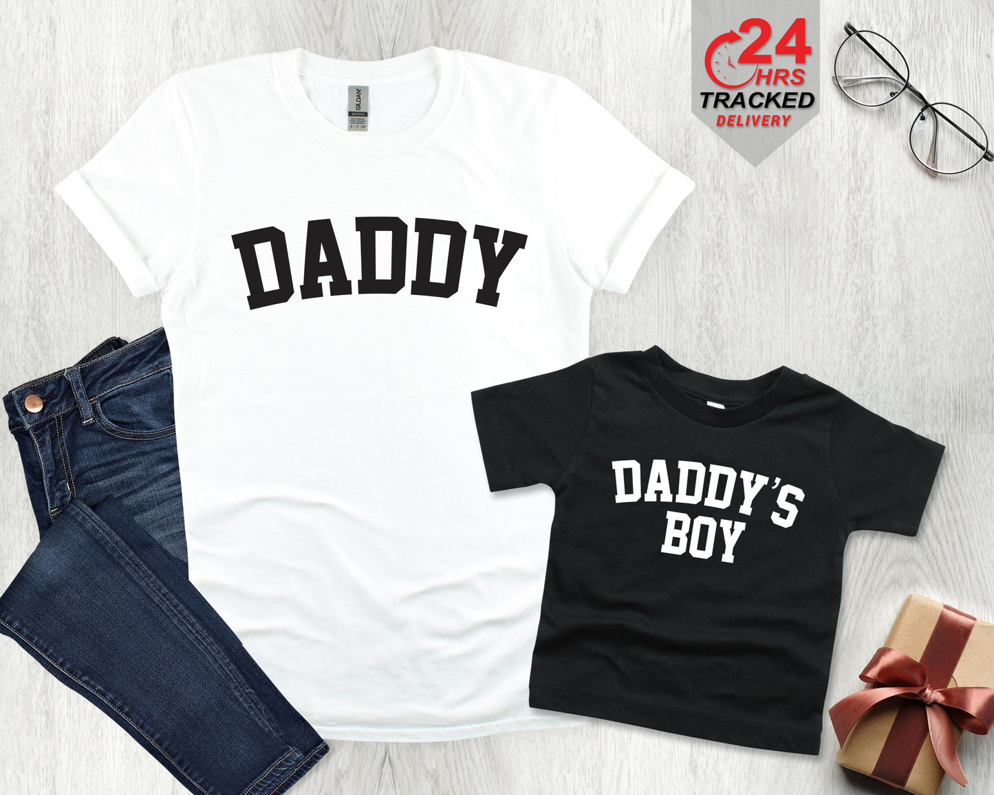 Daddy and Daddy's Boy Matching T-Shirts, Dad present, Fathers Day Matching T Shirts & Babygrow, dad daughter son matching T shirts, kids tee