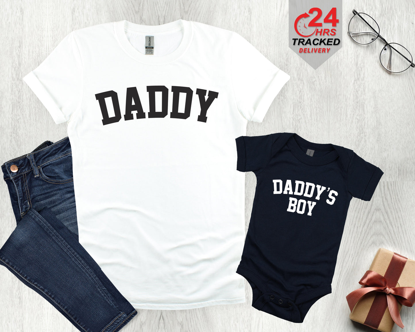 Daddy and Daddy's Boy Matching T-Shirts, Dad present, Fathers Day Matching T Shirts & Babygrow, dad daughter son matching T shirts, kids tee