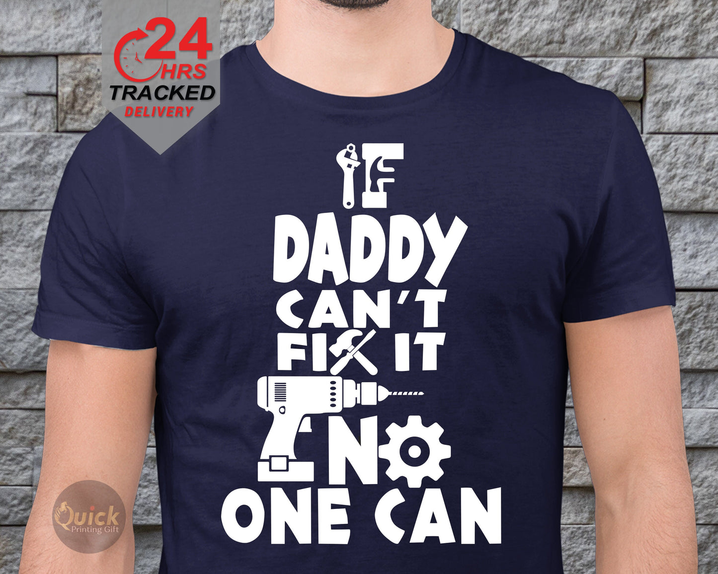 If Daddy Can't Fix it No One Can Tshirt, Father's Day T Shirt, dad present from son daughter, dad gift, 1st Fathers Day Tee, Mens T-Shirt