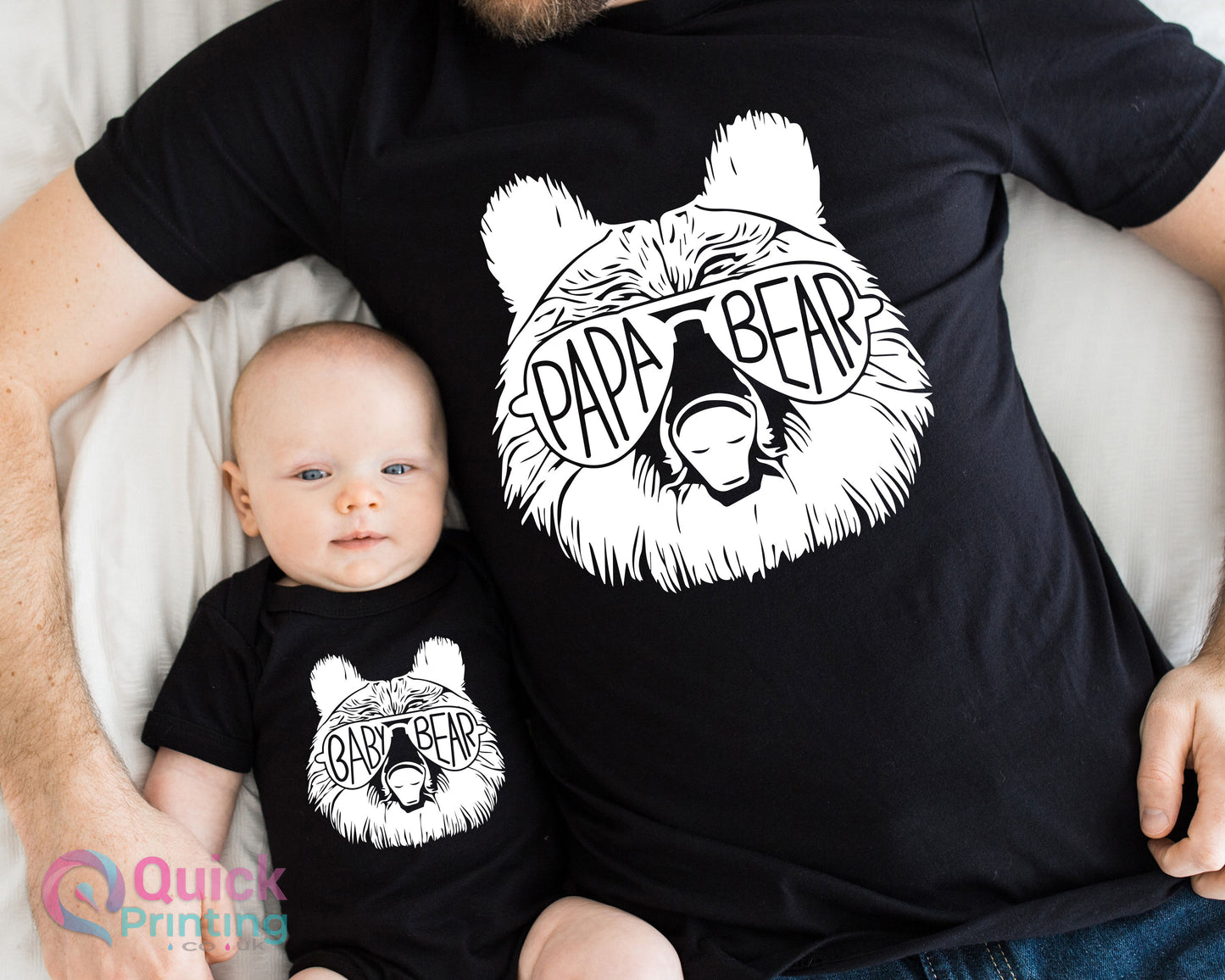 Papa Bear Baby Bear Shirt Set: Matching Father Son Gift