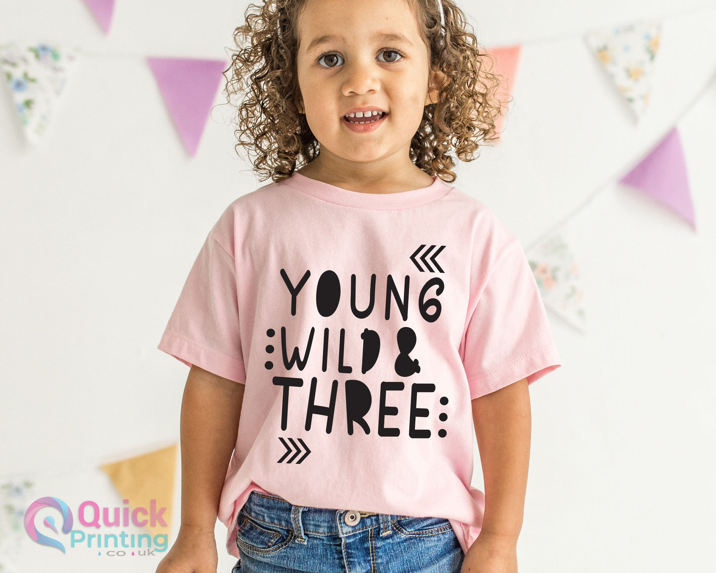 Young Wild Three Birthday T-shirt: Personalized Kids 3rd Birthday Outfit
