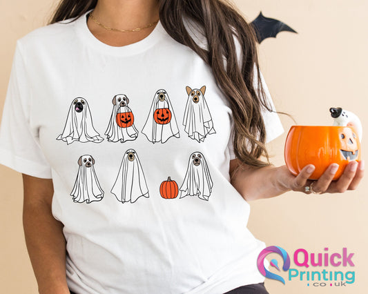 Halloween ghost Dog Shirt, Dog Lovers T, Fall Shirts, Ghost Shirt, Ghost Dog Shirt, Trick or Treat Shirt, Dog Mama, Dog Mum, Dog Dad Tshirts