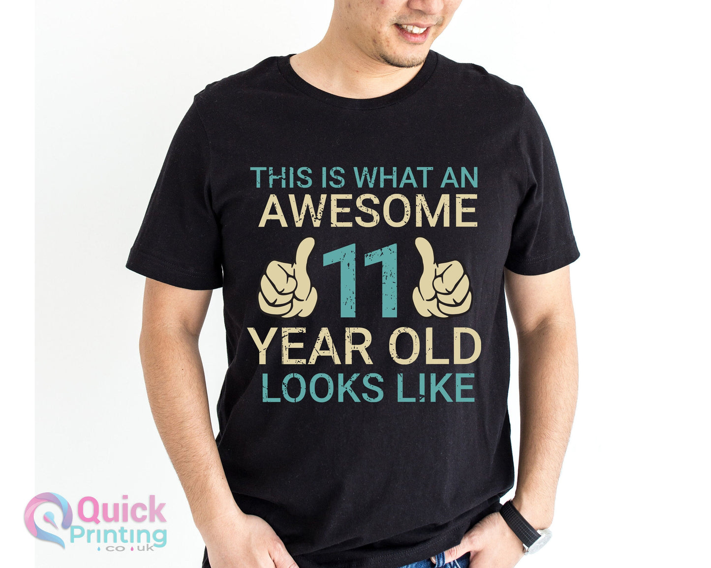 Custom Birthday Gift Tshirt, Kids Christmas Jumper Shirt 11th Birthday Boy girl, This Is What An Awesome Looks Like  Women Men Children Top