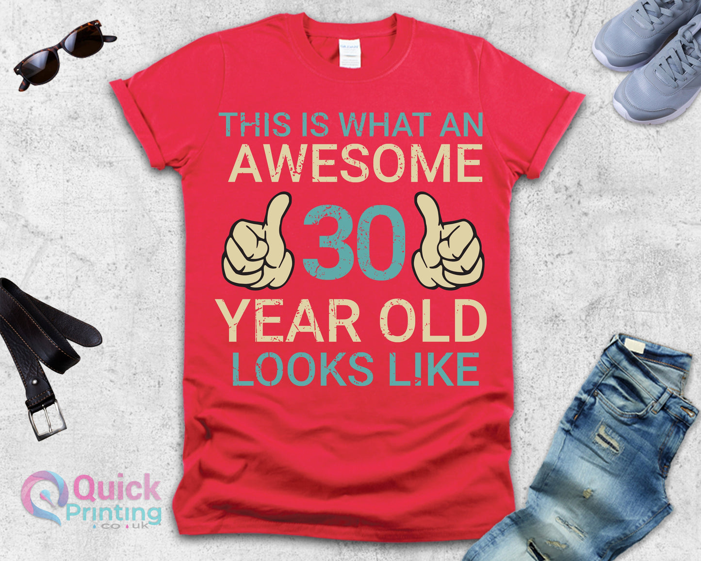 This is What an Awesome 30 Year Old Looks Like Birthday Gift, 30th Party Tee, personalised T-shirt, Birthday Girl Tshirt, Funny Birthday Tee