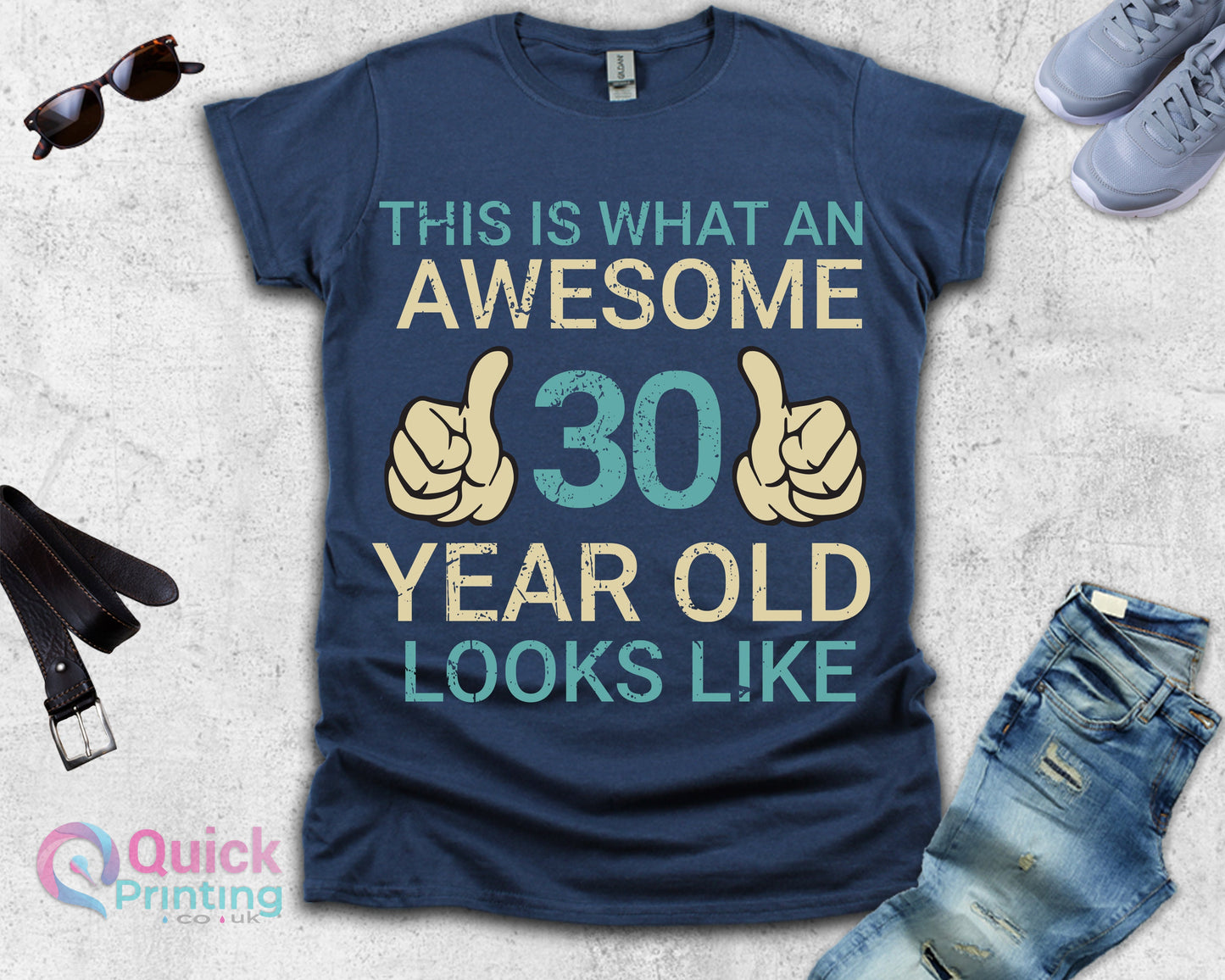 This is What an Awesome 30 Year Old Looks Like Birthday Gift, 30th Party Tee, personalised T-shirt, Birthday Girl Tshirt, Funny Birthday Tee