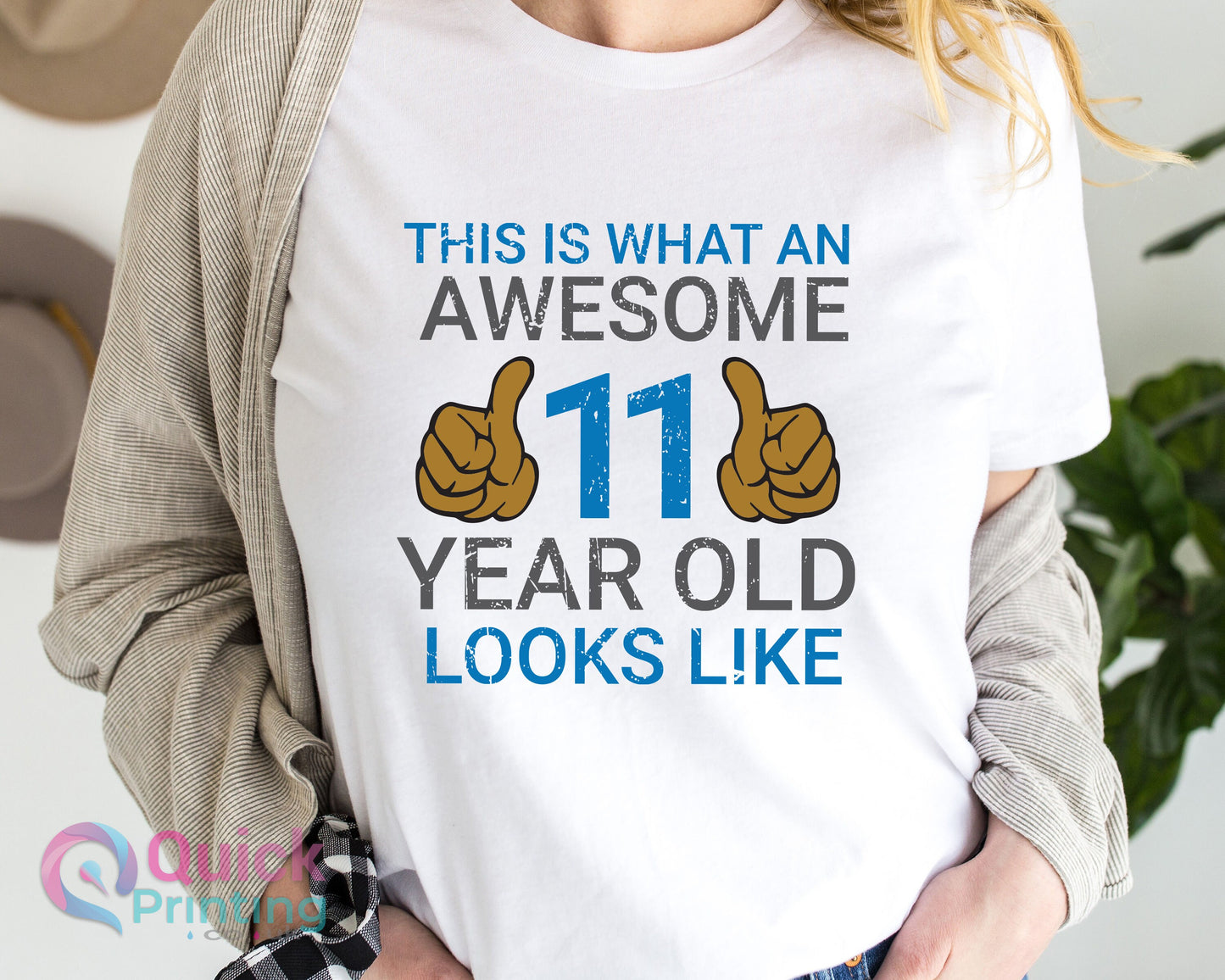 Custom Birthday Gift Tshirt, Kids Christmas Jumper Shirt 11th Birthday Boy girl, This Is What An Awesome Looks Like  Women Men Children Top