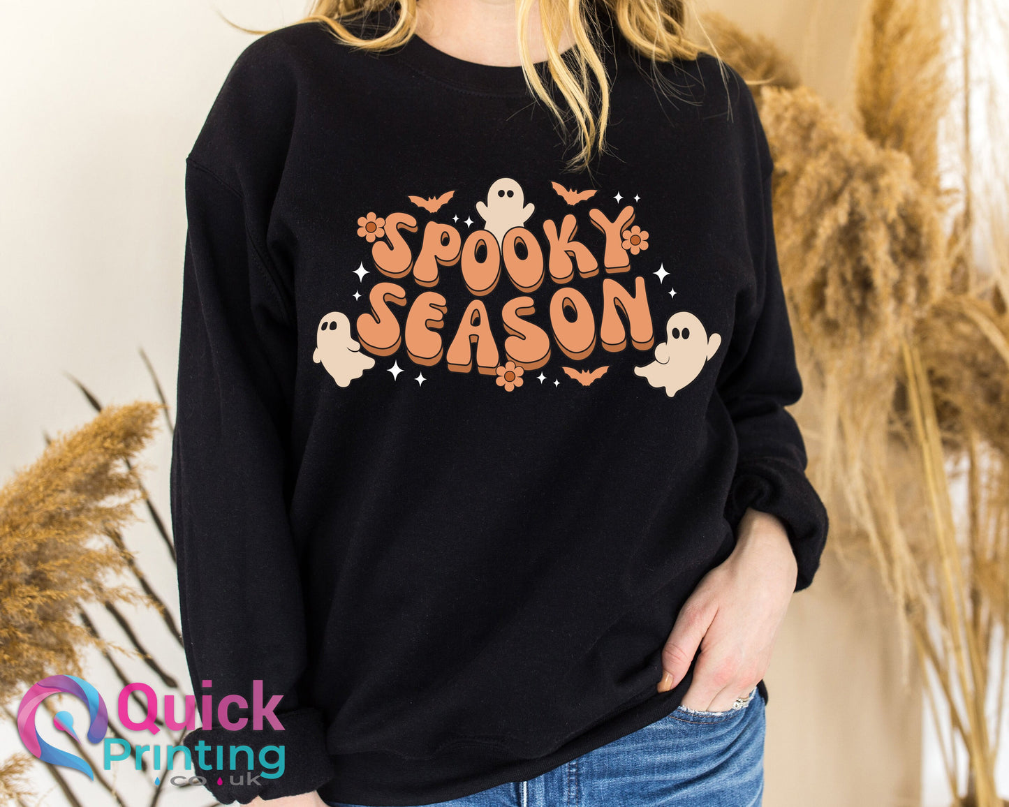Spooky Season Ghost Sweatshirt: Halloween Unisex Jumper