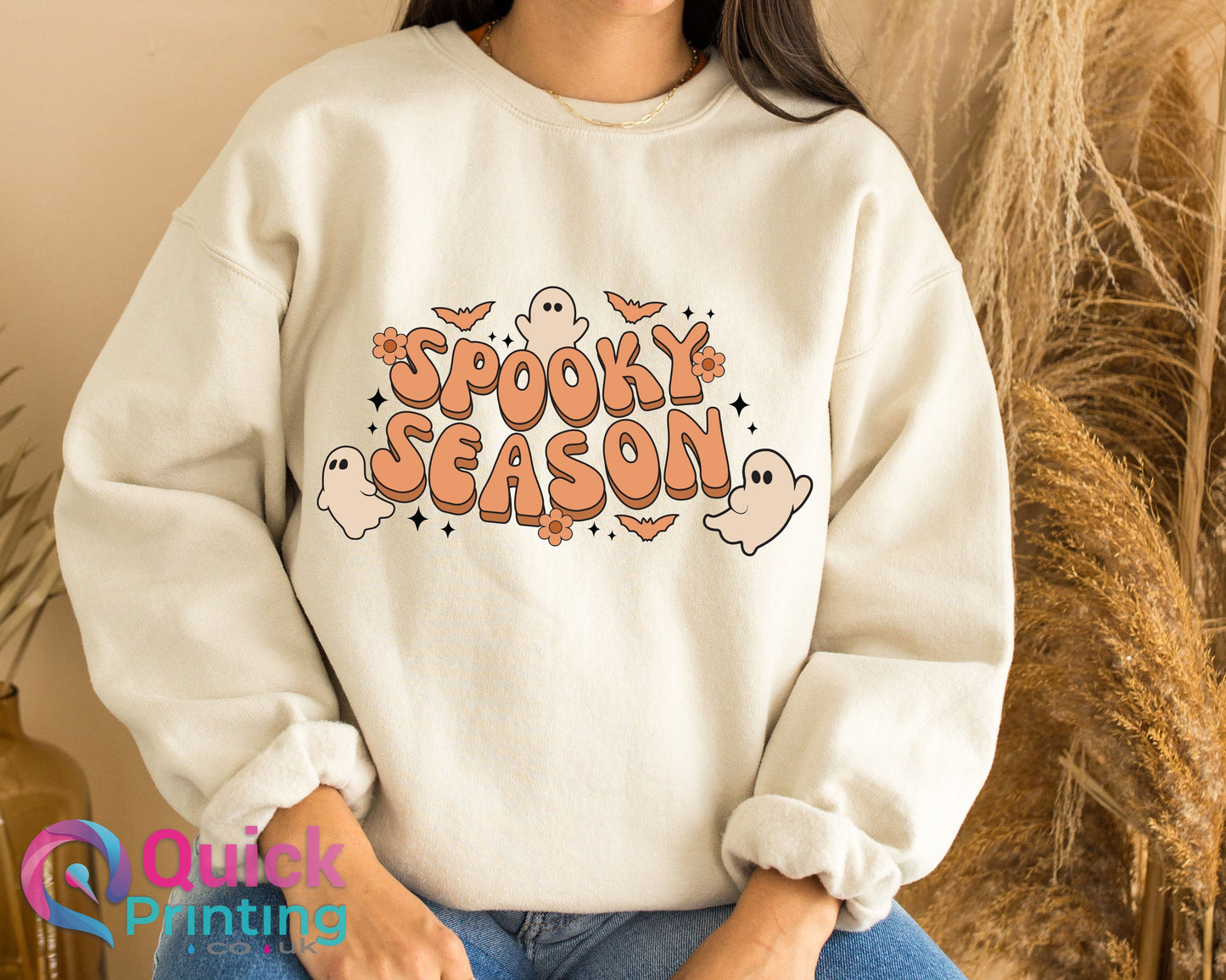 Spooky Season Ghost Sweatshirt: Halloween Unisex Jumper
