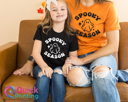 Spooky Season tshirt, GHOST Halloween T shirts, kids halloween tshirt, Halloween Spooky T Shirt, Ladies  Ghost Tee, Ladies Ghost Tee 2024