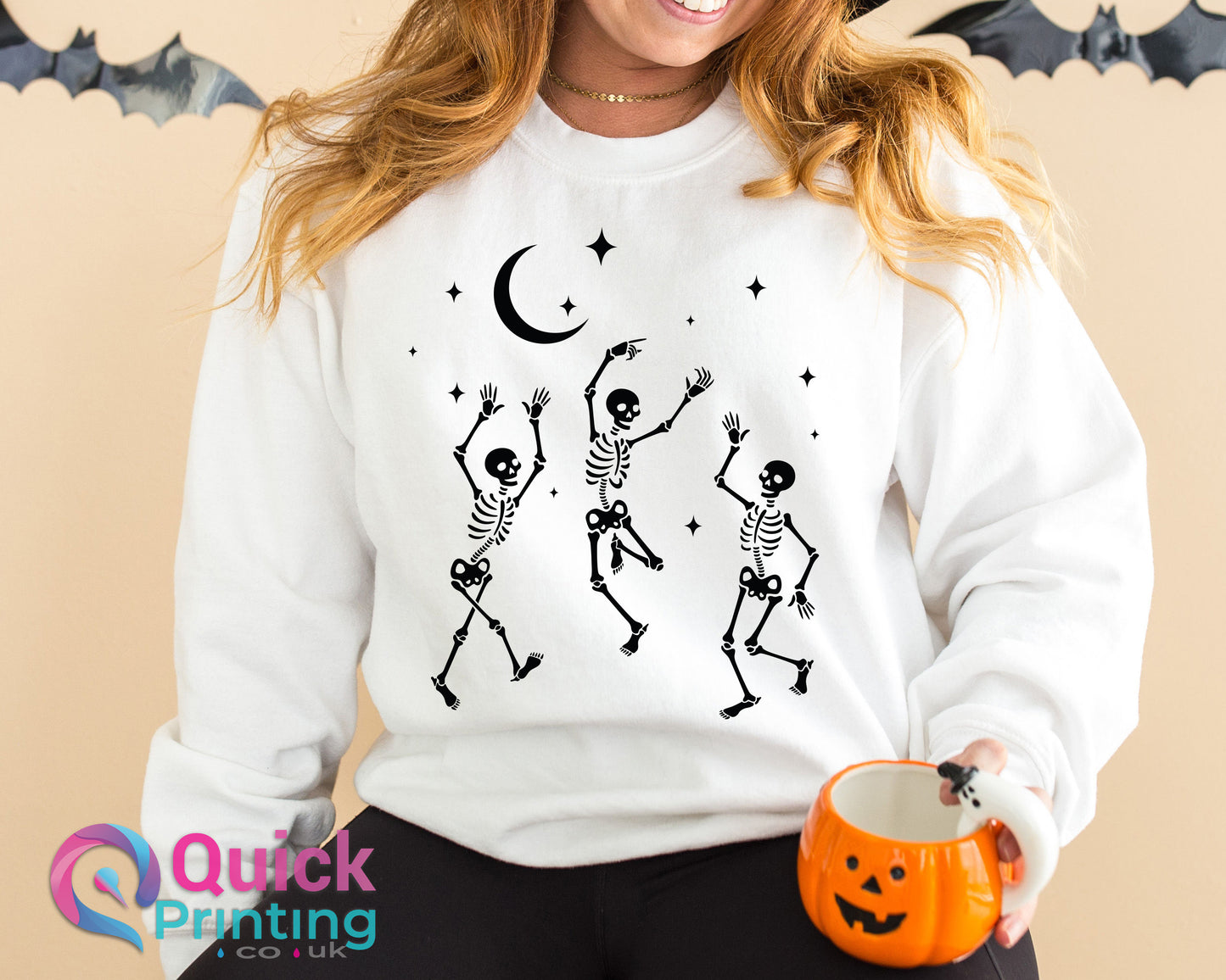 Skeleton Dance Halloween Sweatshirt: Funny Party Top