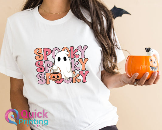 Spooky Season tshirt, GHOST Halloween T shirts, kids halloween tshirt, Halloween Spooky T Shirt, Ladies Ghost Tee, Ladies Ghost Tee 2023