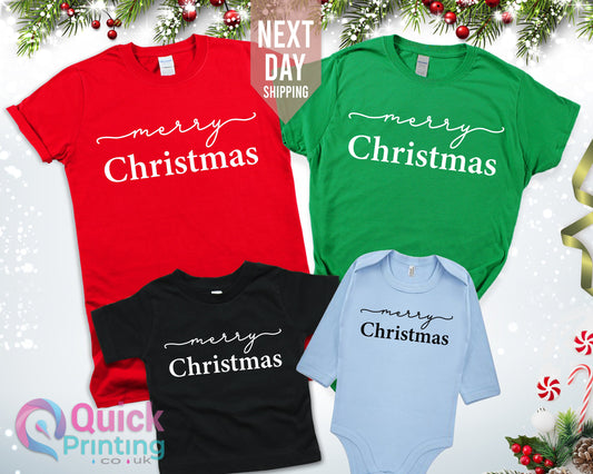 Merry Christmas Reindeer Family Matching Shirt