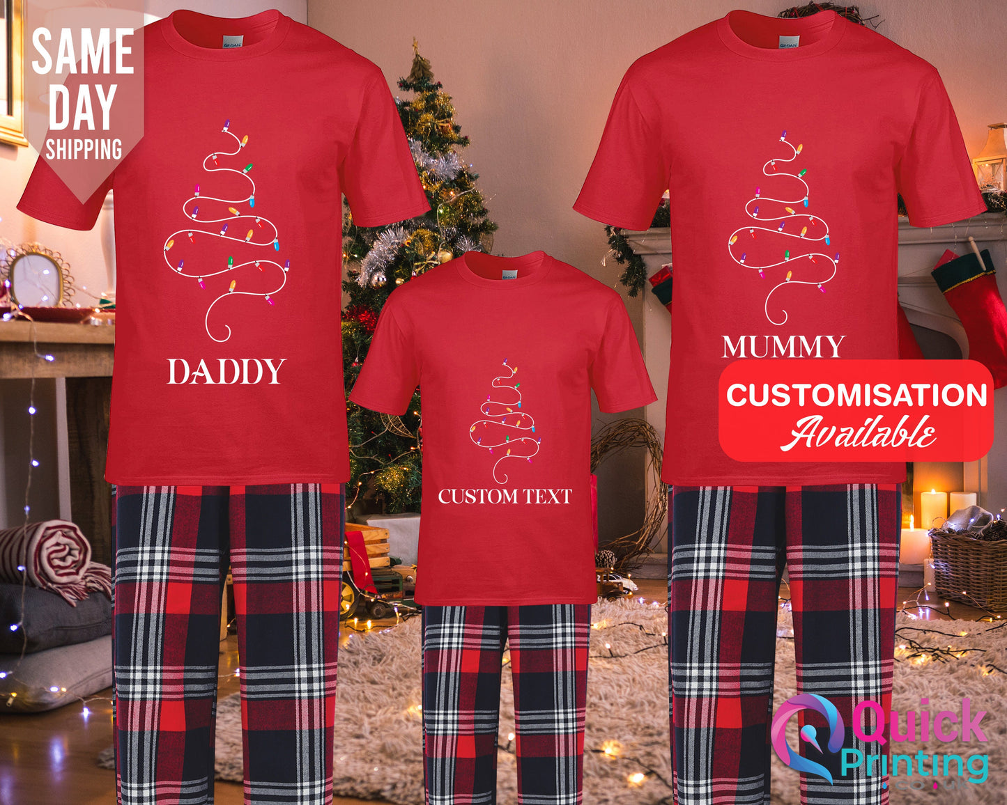 Personalized Family Christmas Pajamas: Matching Cotton PJs