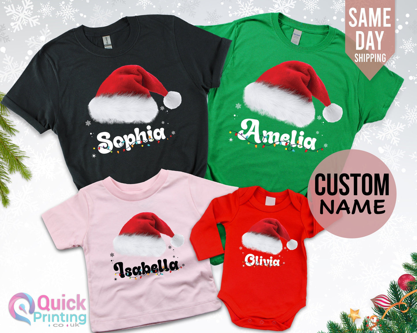 Custom Family Christmas Shirt: Personalized Name Tee
