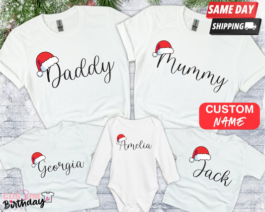 Personalized Family Christmas T-Shirt: Matching Holiday Group Tee