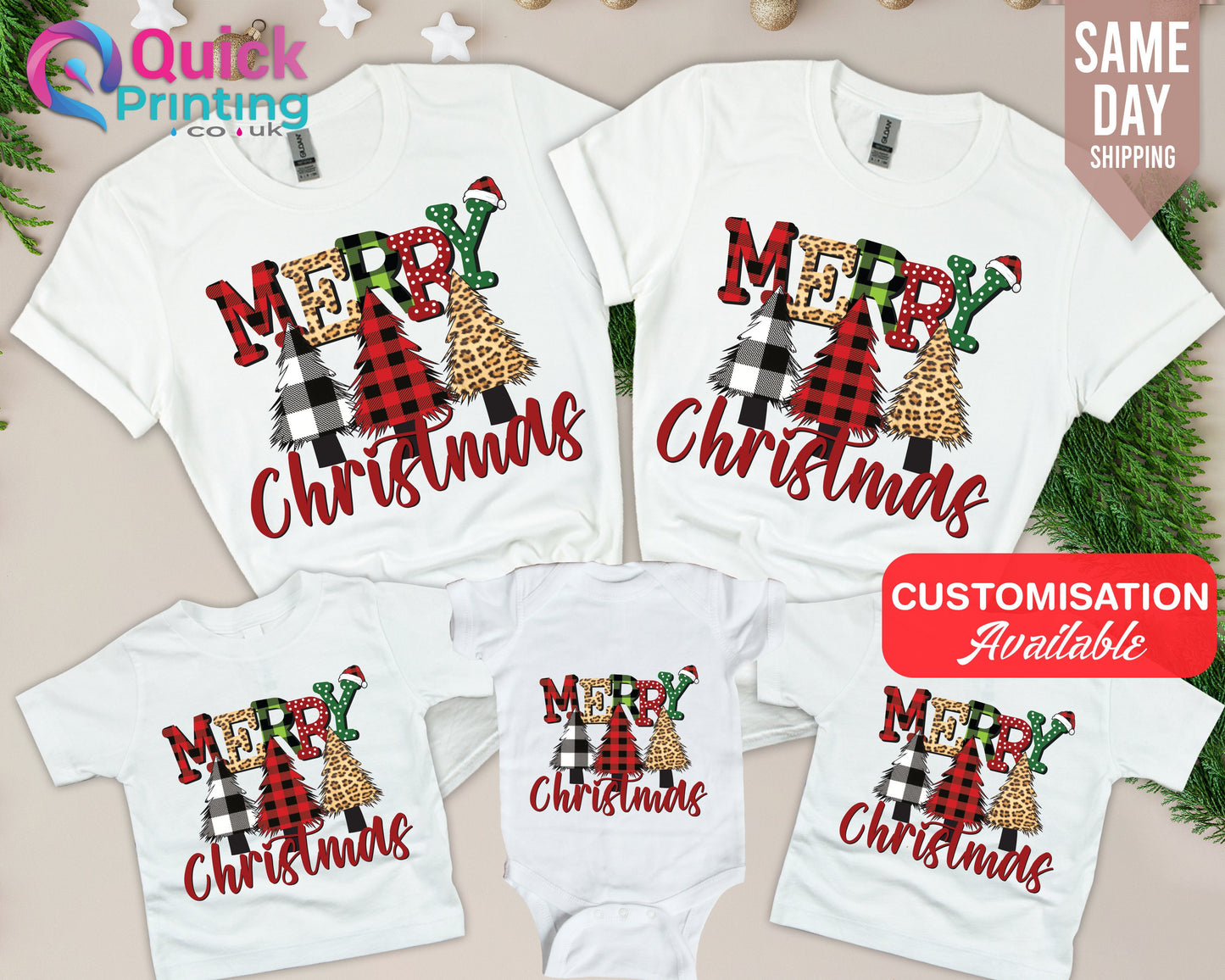 Christmas Tree T-Shirt: Family Holiday Matching Tee